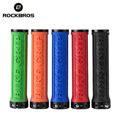 ROCKBROS TPR Rubber Bike Grips Bicycle Handlebar Mtb Grips Soft 3D Anti-skid Lock On Handle Bar