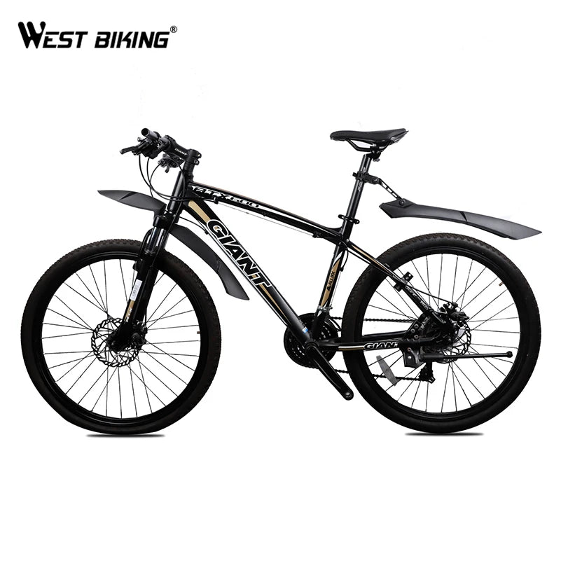 WEST BIKING 1Pair Mountain Bicycle Fender Quick Release Front Rear Cycling Fender