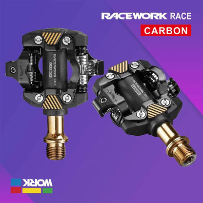 RACEWORK MTB Pedal Self-Locking SPD Pedals Mountain Bike Cleats Bearing Footrest Bicycele Parts