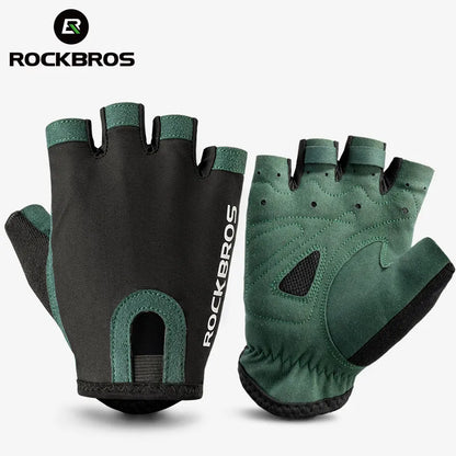 ROCKBROS Sports  Cycling Half Gloves  Breathable Sweat-Wicking Net Men Women High Stretch Fabric