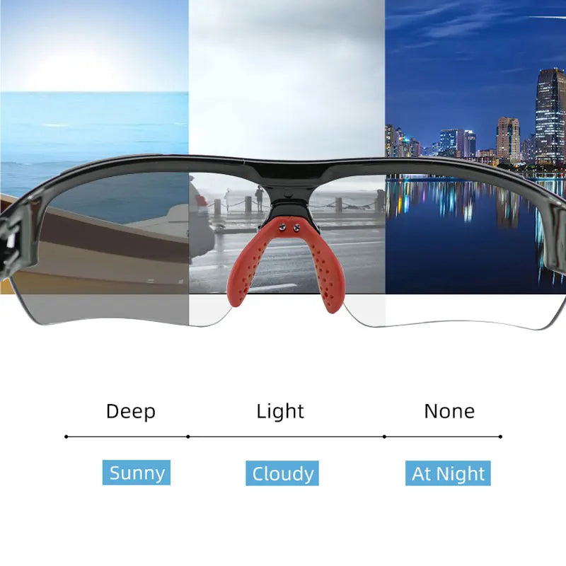 ROCKBROS 10111 Photochromic Cycling Glasses – UV400 MTB & Road Bike Eyewear