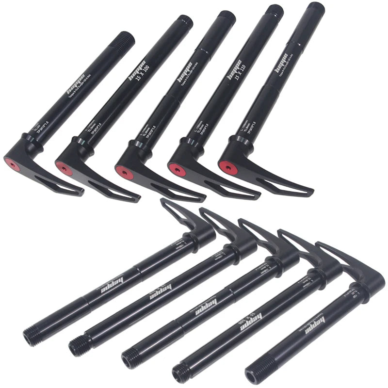 HEPPE Thru Axle Front Fork Skewer 15x100/15x110 Quick Release M15xP1.5 Thread Pitch Aluminum Bike Part for MTB Road Bikes