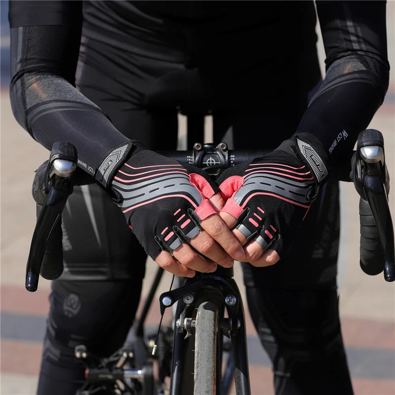WEST BIKING Cycling Sport Gloves Women Men Anti Slip Half Finger Breathable MTB Bicycle Gloves