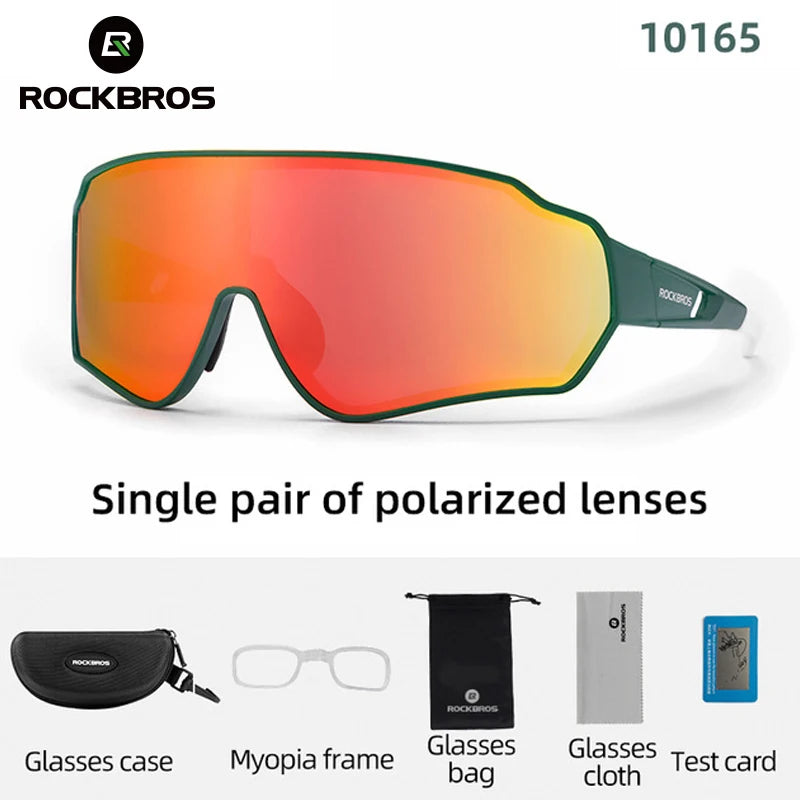 ROCKBROS Clear Polarized Cycling Glasses – UV400 Protective Bike Eyewear for MTB & Road