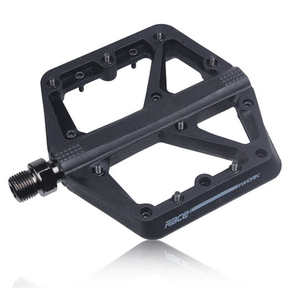 RACEWORK Bicycle Pedals MTB Nylom Pedal Ultralight Seal Bearings Flat Mountain Road Bike BMX Platform Pedal