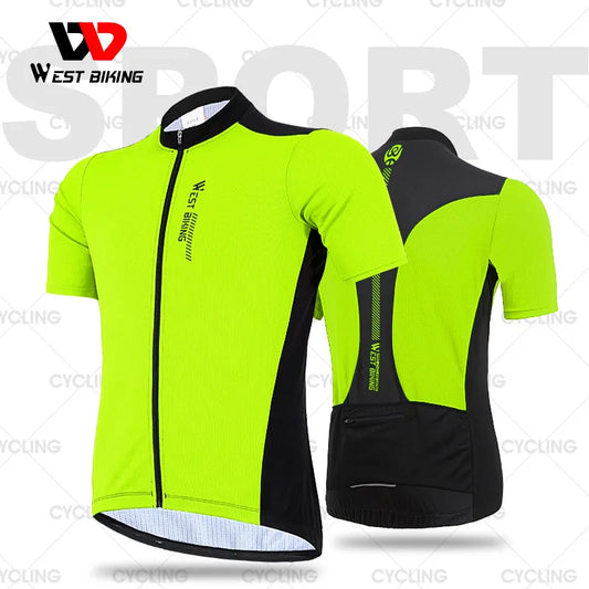 WEST BIKING Summer Cycling Breathable Team Racing Sport Bicycle Jersey Mens