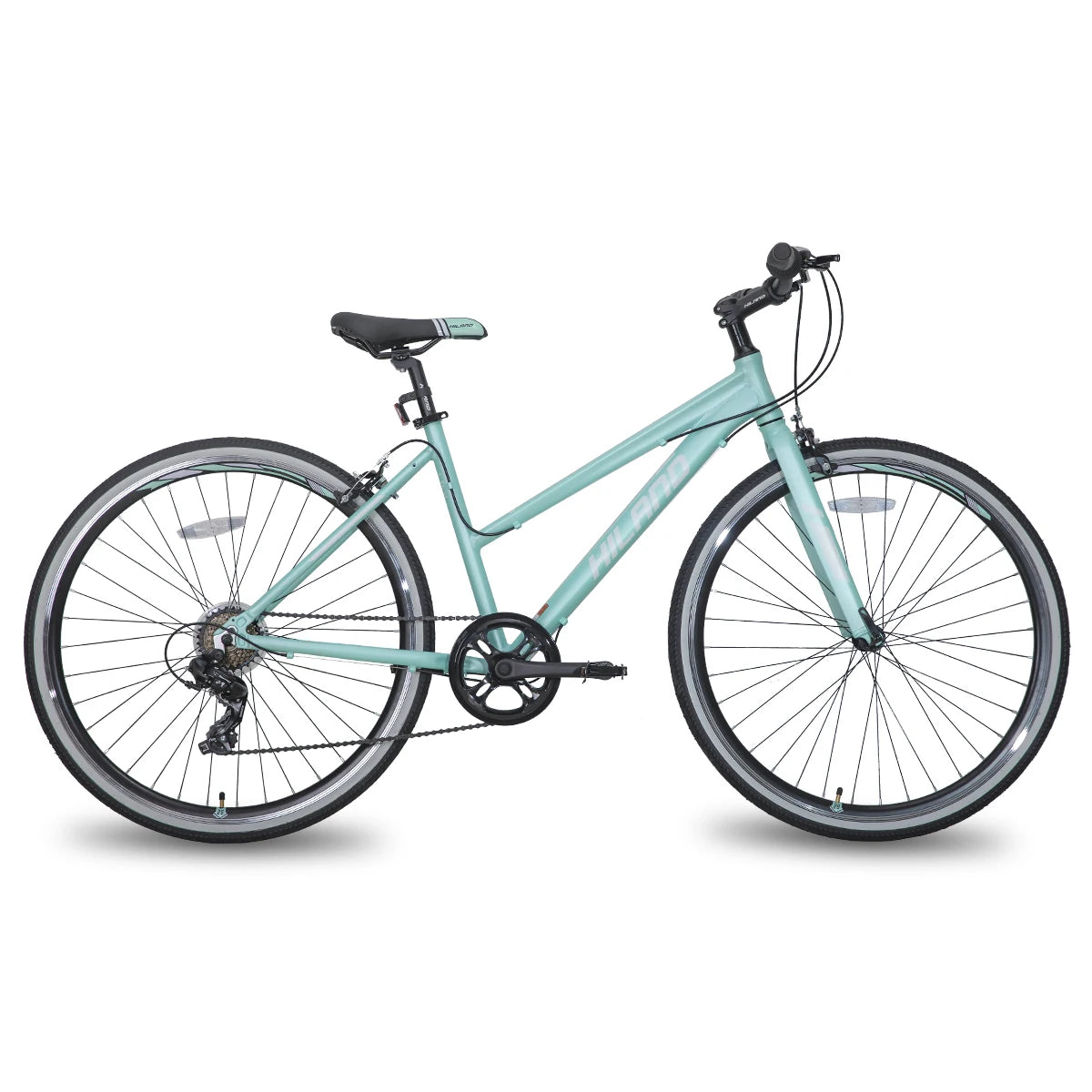 Hiland Hybrid Bike, Drivetrain 7 Speeds, 700C Wheels for Men Women Ladies Commuter Bike City Bike