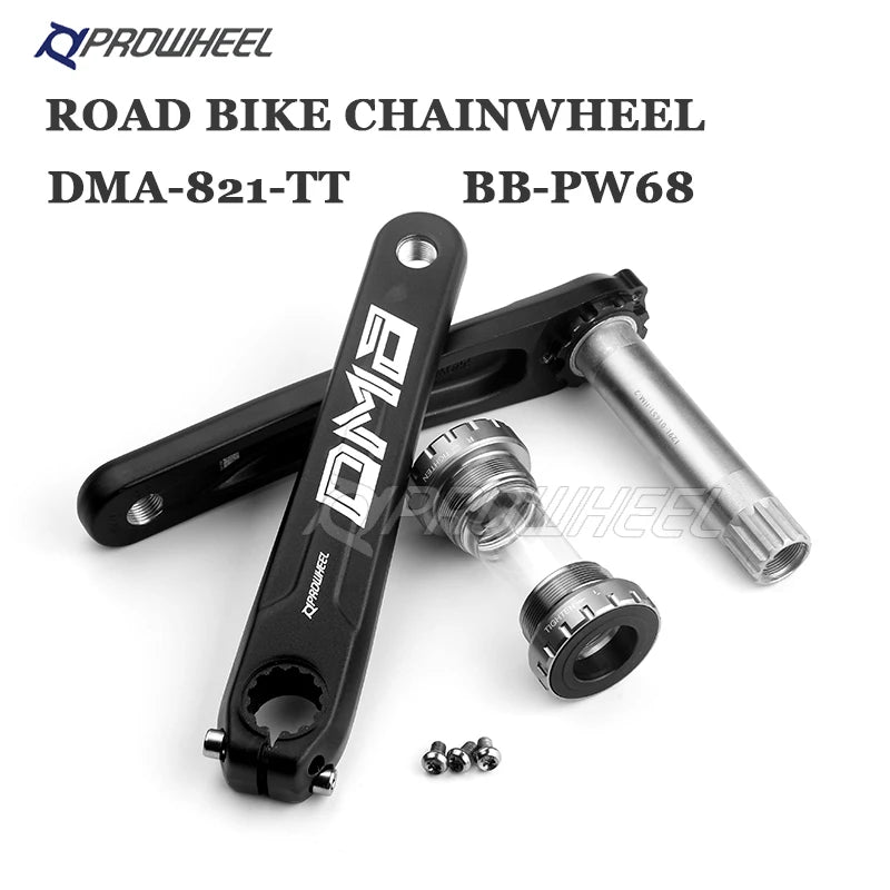Prowheel DMA-821-TT Road Bike Crankset 9/10/11/12S Double Chainring Crank