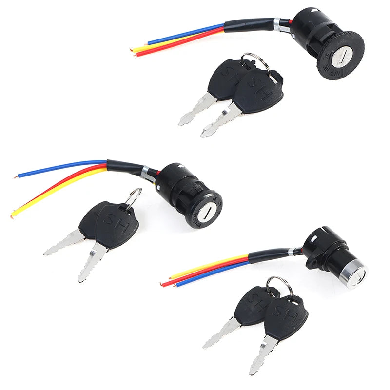 Universal Electric Bicycle Power Lock Battery Car Lock Ignition Switch Key Power Switch