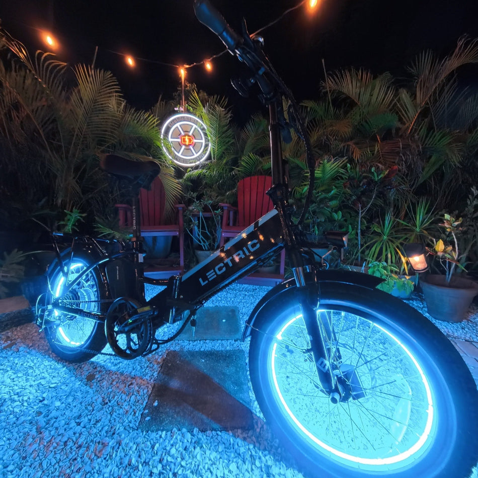 VeloGlow LED E-Bike Wheel Light Kit – Bluetooth RGB Bicycle Rim Lights, Waterproof & App Controlled | Velozzo