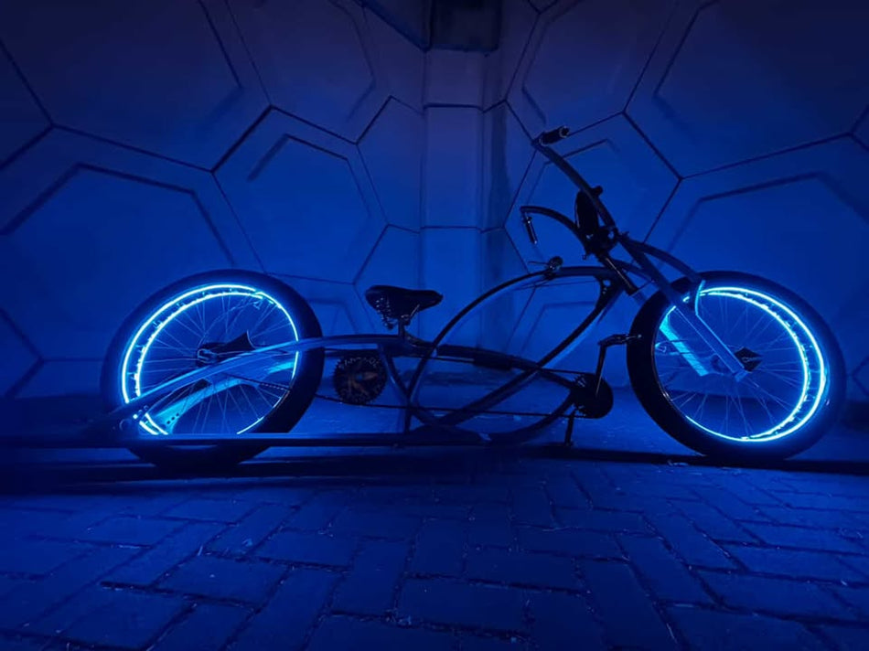 VeloGlow Fat Tire Double Strip LED Wheel Light Kit – Bluetooth RGB E-Bike Rim Lights | Velozzo