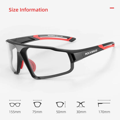 ROCKBROS Photochromic Cycling Glasses UV400 Lens