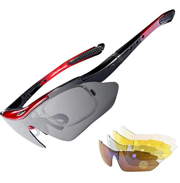 ROCKBROS Slim Polariised 4 Interchangeable Lens UV400 Cycling Glasses