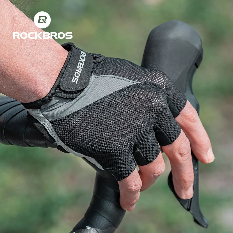 ROCKBROS Full-Finger MTB & Road Cycling Gloves – Breathable Touchscreen Gloves for Men & Women (Spring & Summer)