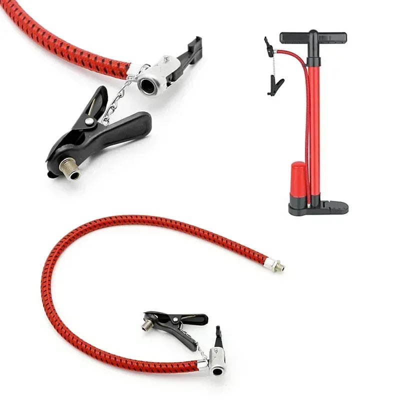 60cm Bicycle Bike Tyre Tire Hand Air Pump Inflator Replacement Hose Tube Rubber Tool for Bicycle Cycling Maintenance