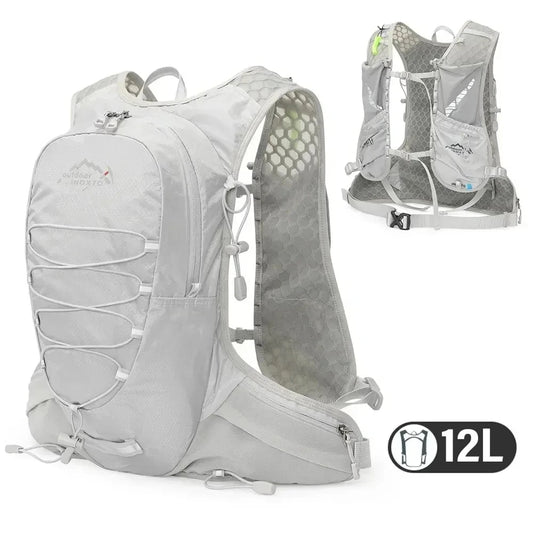 INOXTO 12L Unisex Cycling Hydration Vest Lightweight Running Backpack for Camping Mountaineering - Polyester Riding Pack