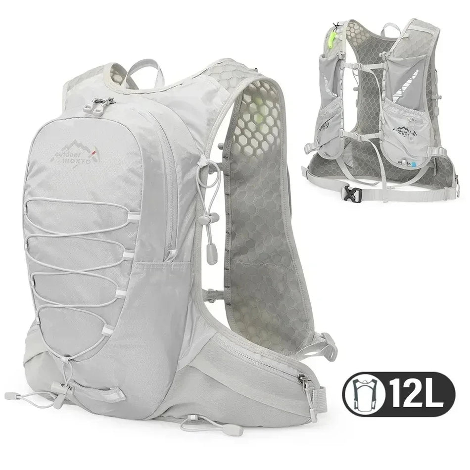 INOXTO 12L Unisex Cycling Hydration Vest Lightweight Running Backpack for Camping Mountaineering - Polyester Riding Pack