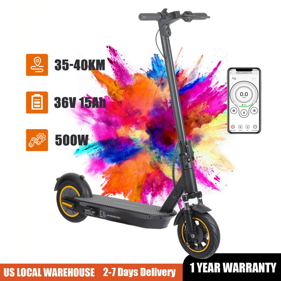 FREEBOY 500W Electric Scooter for Adults 36V 15Ah Battery 330lbs Load Capacity Shock Absorbing 10'' Tire Folding Commuter Scooter