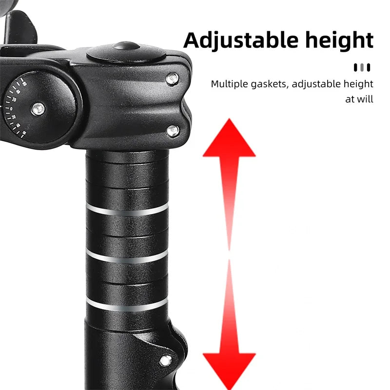 WEST BIKING WEST BIKING Bicycle Aluminum Alloy Adjustable Stem Booster 70-225mm Handlebar Rise Up