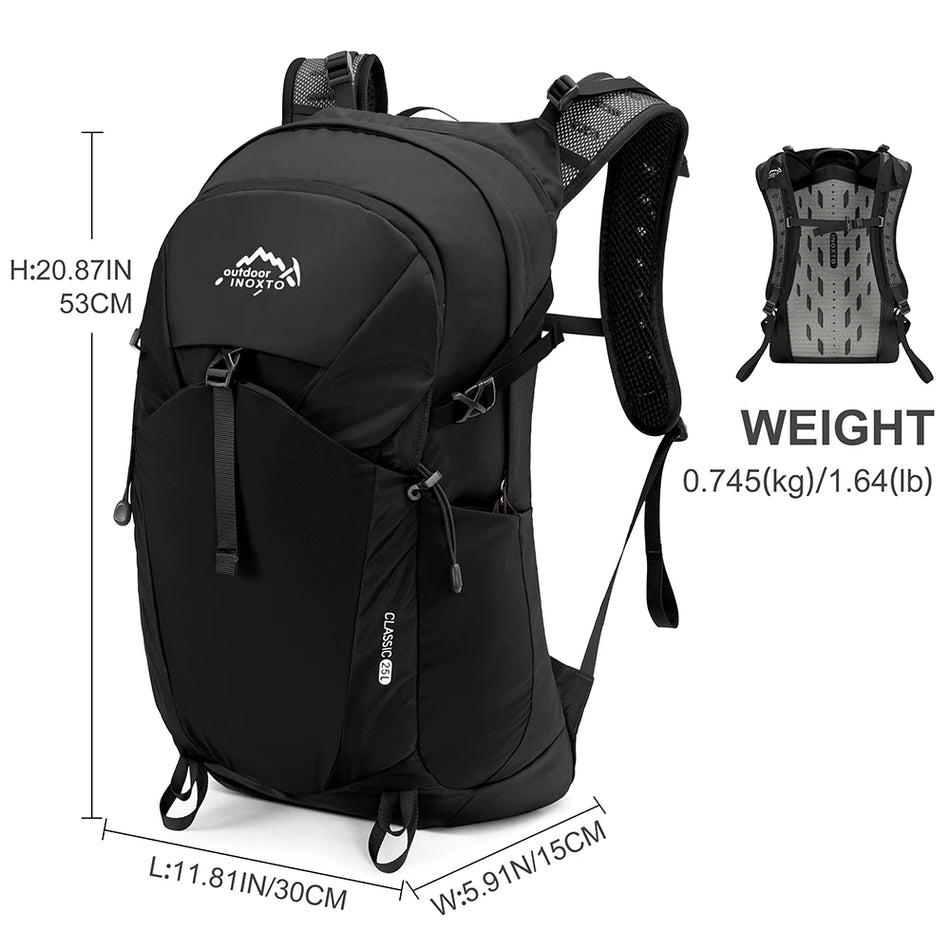 INOXTO 25L Hydration Vest Backpack Unisex Hiking Cycling Mountaineering Camping Water Backpack Breathable Running Gear
