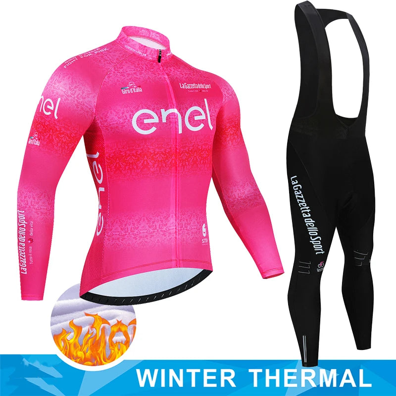 Cycling Man Thermal Jersey  Winter Fleece Bib Maillot Clothing