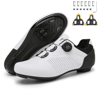 ANNPOTS Men MTB Cycling Shoes Sneakers Self-Locking Women Road Bicycle Shoes Exercise Cleats Bikes Sneakers Clip Cycle Training Shoes