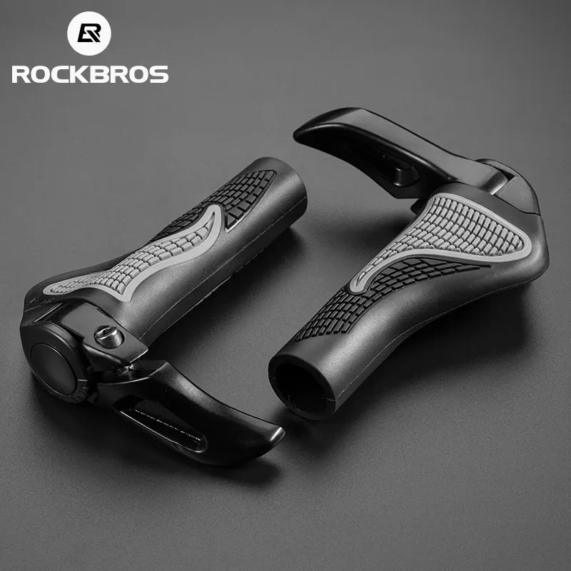 ROCKBROS MTB Bicycle Grips Horns Shofar Vice Handlebar Cycling Grips Shockproof, Dust-proof,  Rubber Bilateral Locked