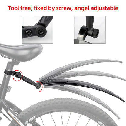 MTB Bicycle Mudguard Telescopic Folding Fender 24 26 27.5 29 inch Mud Wings Front/Rear Wheel Bike