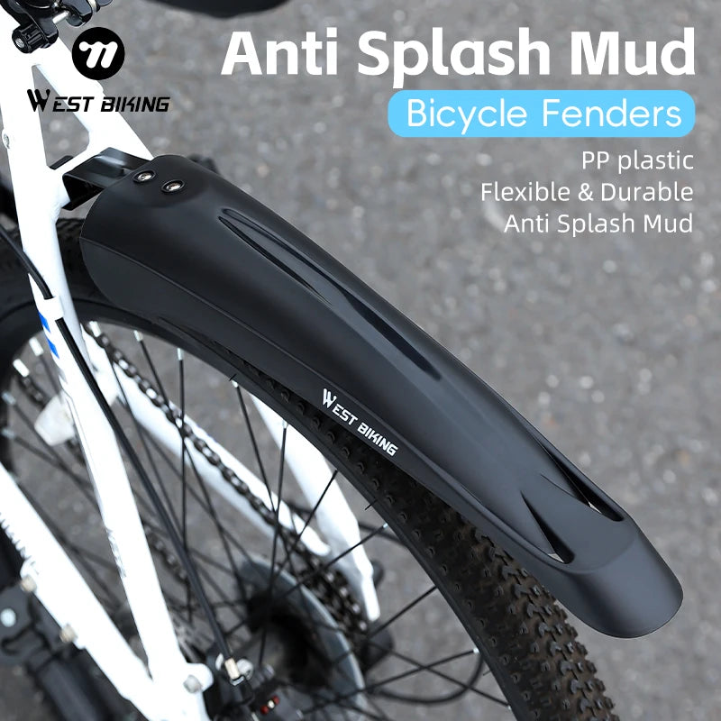 WEST BIKING Children's Mountain Bike Fender Set 20/22/24 Inch Front Rear Mud Guards High Toughness Bike Mud Protector