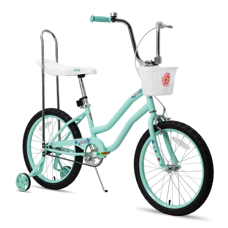 JOYSTAR Manteca Girls Bike with Training Wheels, Banana Seat for Girls Ages 6-15 Years, Front Handbrake, Coaster Brakes