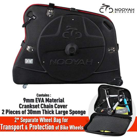 NOOYAH Bike Travel Case EVA Bike Bag for Transport Bicycle EVA Hardshell Bike Accessories Air Transport Bike