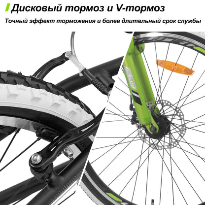 Hiland 26 Inch Mountain Bike,Full-Suspension 21 Speeds Drivetrain with Disc-Brake MTB Bicycle,for Men Women