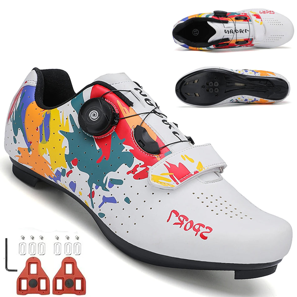 Cycling Men Carbon Sports Speed Bike Shoes  Mountain Racing Flat  Road Cycling Footwear