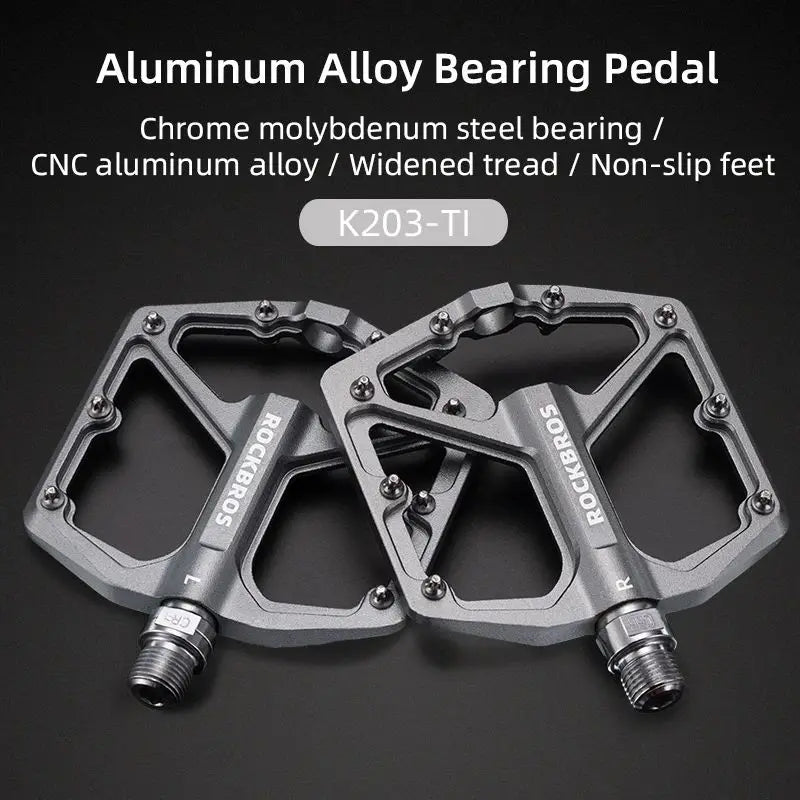 ROCKBROS Mountain Road Bike Flat Pedals 9/16" Sealed Bearing CNC Aluminum Alloy