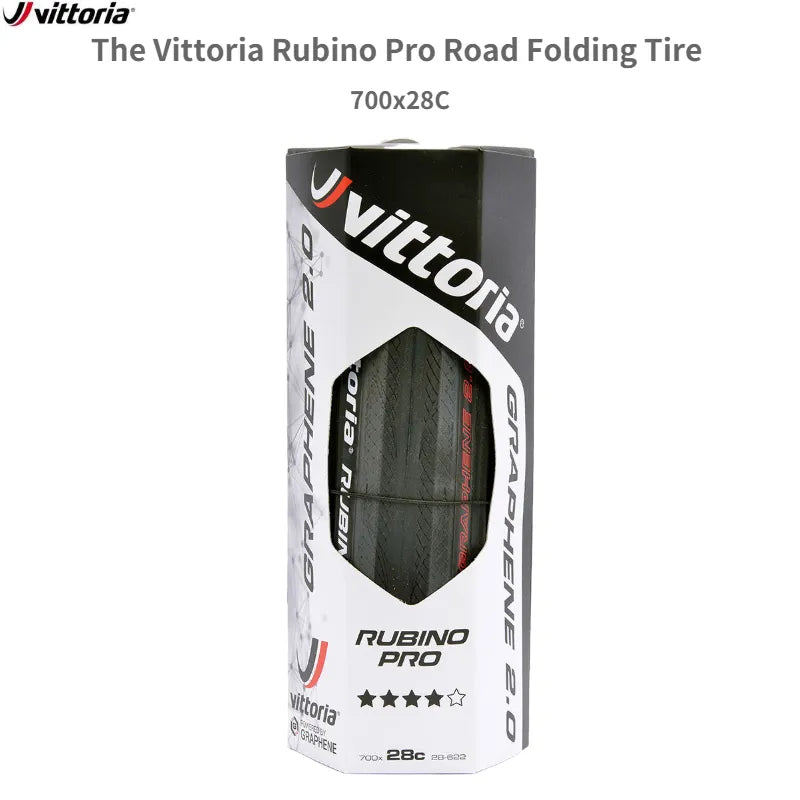 Vittoria Rubino Pro IV Graphite Race 2.0 700x25/28C Folding Tyres Road 28" Bicycle Clincher tire