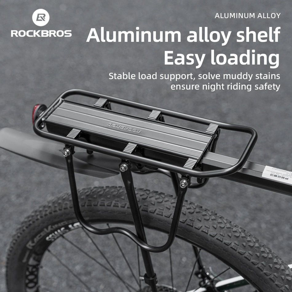 ROCKBROS Aluminum Bike Cargo Rack – Quick Release Rear Luggage Carrier