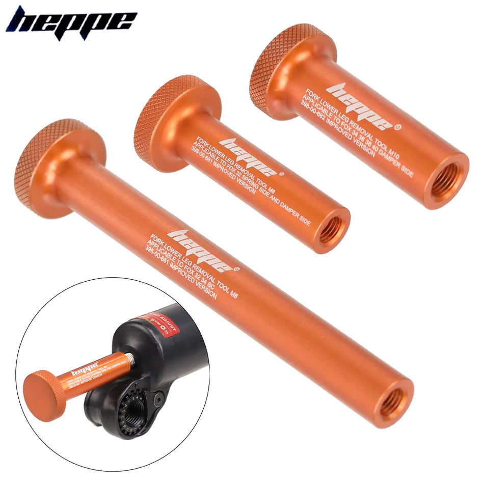 HEPPE Front Fork Damper & Spring Removal Tool – Lower Leg Remover for FOX 32/34/36/38/40 SC & TC Models – MTB Suspension Maintenance Kit