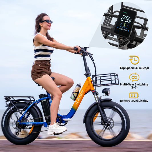 RIDSTAR MN20 Foldable Electric Bike 1000W 48V 15AH 20 Inch Magnesium Wheel Off Road Mountain Electric Bicycle For Adults with Backseat