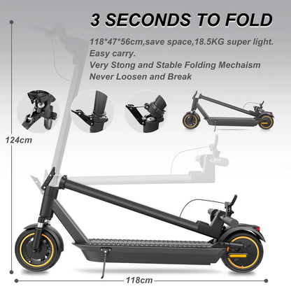 AOVOPRO New ESMAX Folding Electric Scooter 500W 40km/h Adult