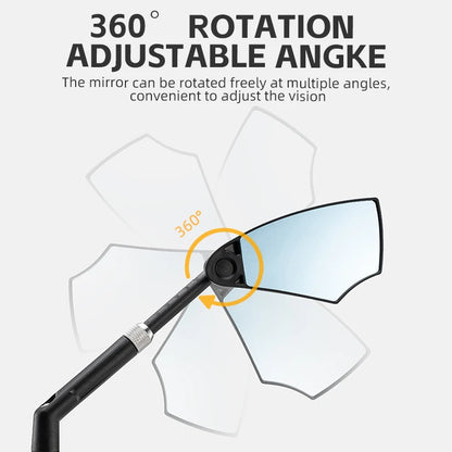 ROCKBROS FK283 Handlebar Bike Antiglare Mirror 360 Degree Flat Rotation