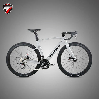 TWITTER V3 gravel bike 105/R7120-24S Fully concealed internal cable routing oil disc brakes 700*40C T900 Carbon fiber road bike