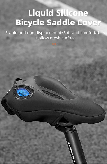 WEST BIKING Saddle Cover with Safety Taillights Comfortable Gel Memory Foam