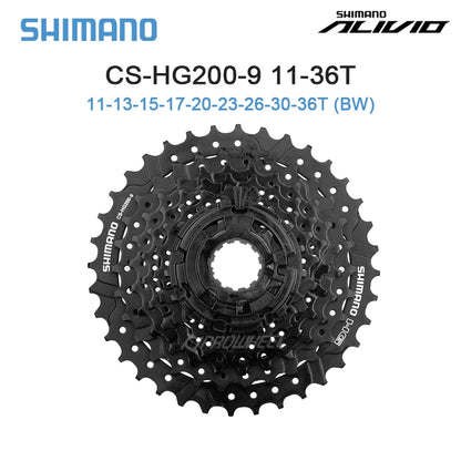 Shimano HG200 9 SP / 11-32T / 11-36T MTB Mountain Bike  Cassette