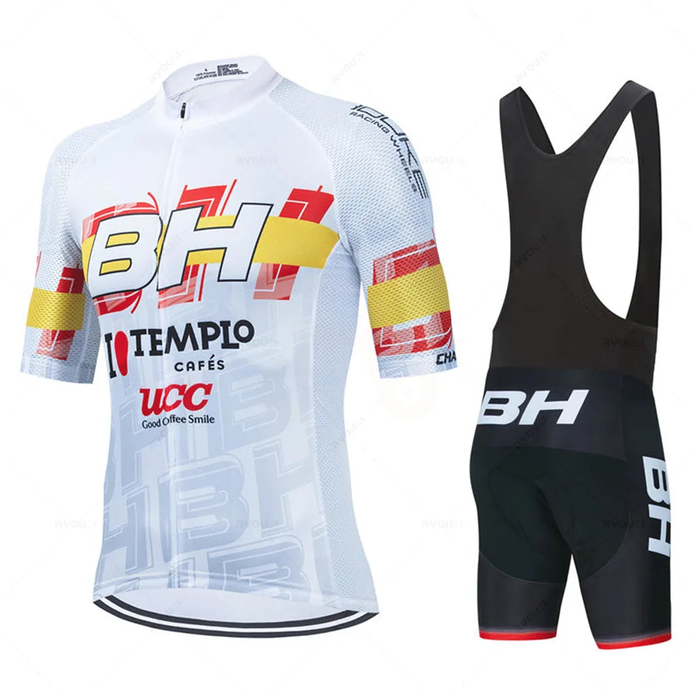 2023 RVOUEI New BH Pro Bicycle Team Short Sleeve Men's MTB Road Cycling Jersey Summer Breathable Bike Clothing Sets