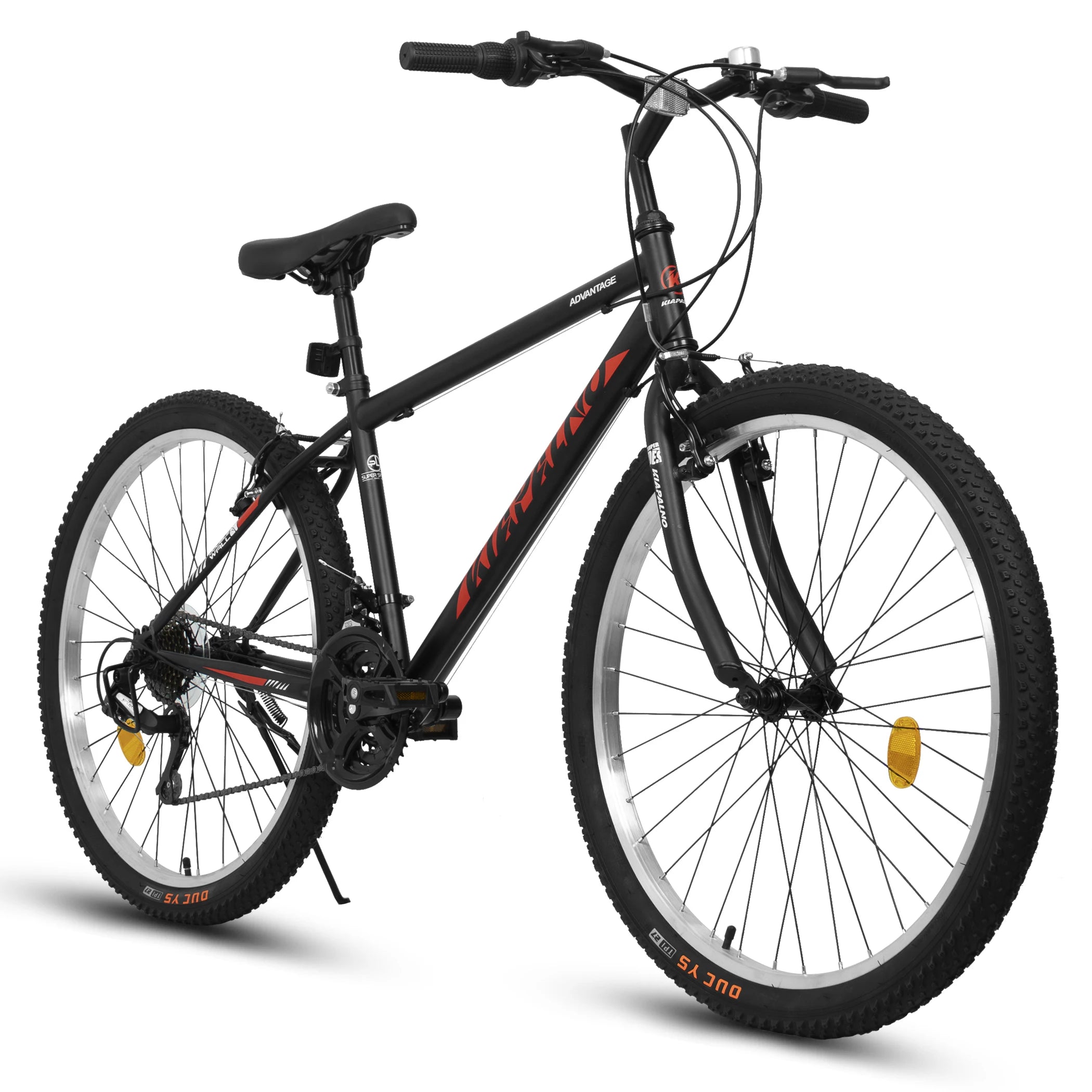 ECARPAT 24/26 Inch Mountain Bike – 21 Speed Steel Frame Dual V Brakes Commuter MTB for Men & Women - 24 Inch Mountain