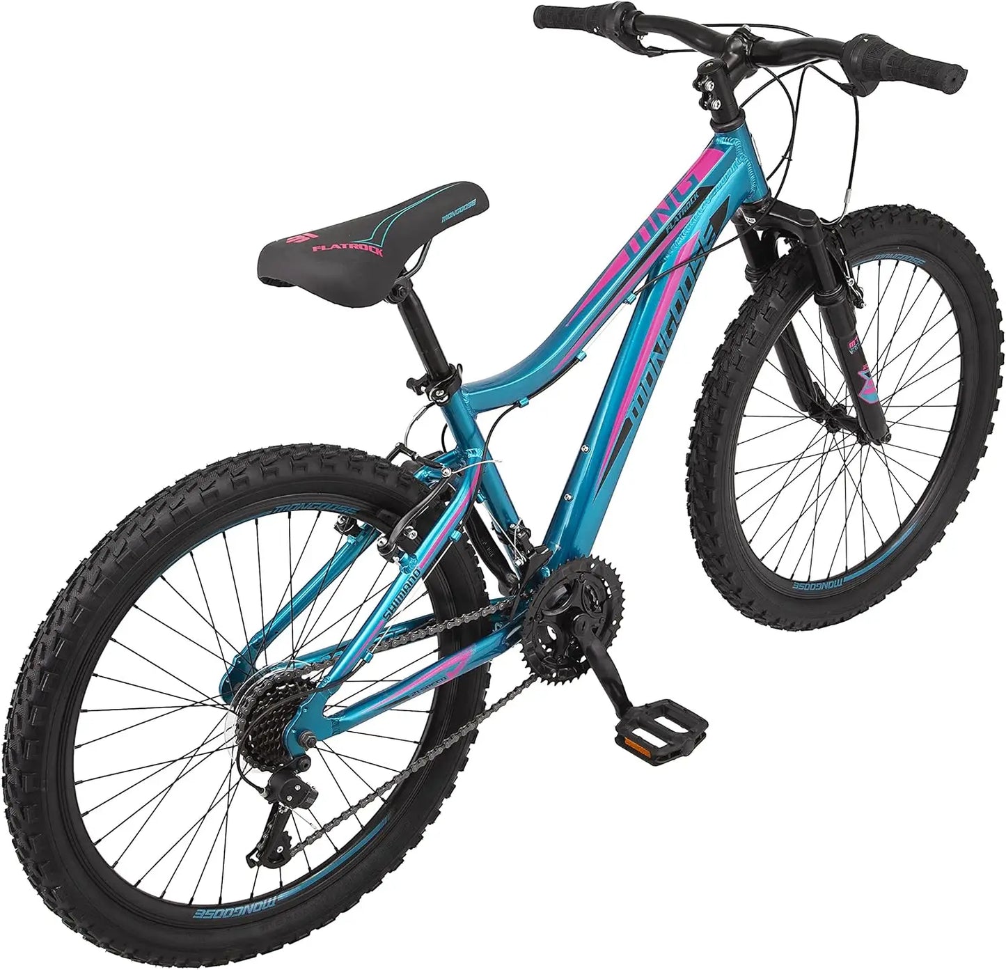 21-Speed Hardtail Mountain Bike 24 Wheels for Men Women Boys and Girls Front Suspension 14.5-Inch Aluminum Frame