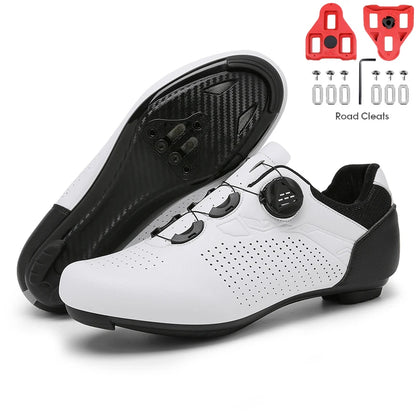 ANNPOTS Men MTB Cycling Shoes Sneakers Self-Locking Women Road Bicycle Shoes Exercise Cleats Bikes Sneakers Clip Cycle Training Shoes