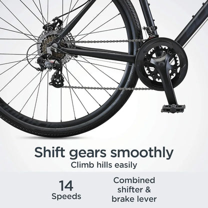 Schwinn Sporterra Adventure Adult Gravel Bike for Men and Women, 14-Speeds, 700c Wheels, Lightweight Aluminum Frame