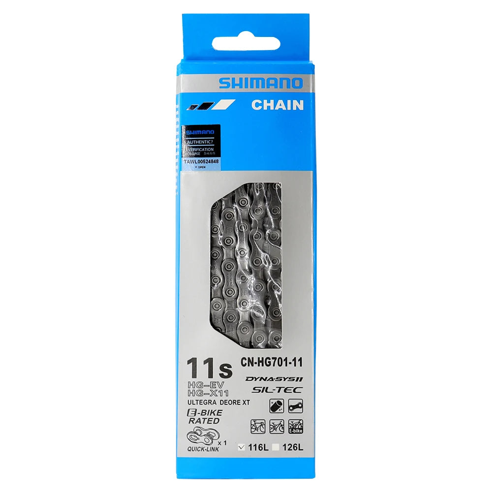 SHIMANO 11-Speed Bicycle Chain for MTB & Road Bike Quick-Link Compatible CN HG601 HG701 HG901 Original Bike Chain 11V 116L