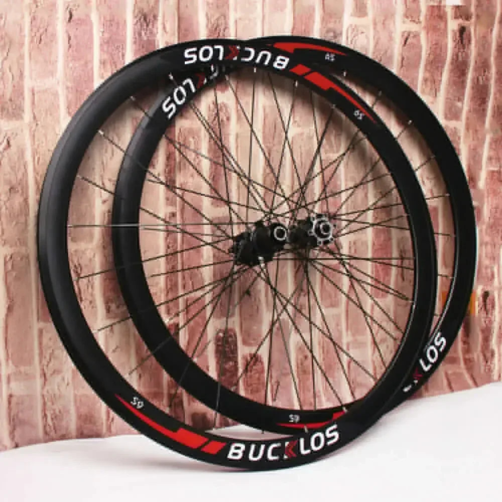 BUCKLOS 700C 40mm Road Bike Wheelset – Quick Release 24H - 1Pair wheels - Road Bike Wheelset